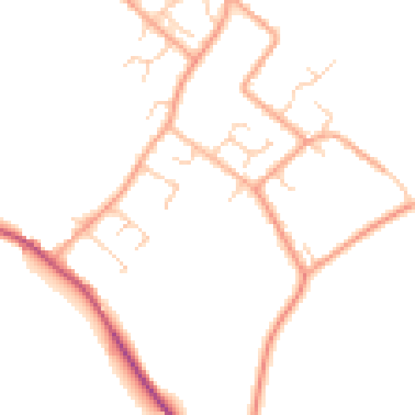 Daytime road noise heatmap for LU6 2FP