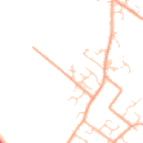 Daytime road noise heatmap for LU6 2FQ