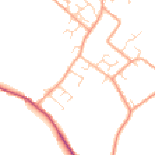 Daytime road noise heatmap for LU6 2FS