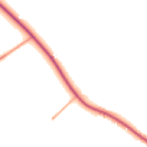 Daytime road noise heatmap for LU6 2GA