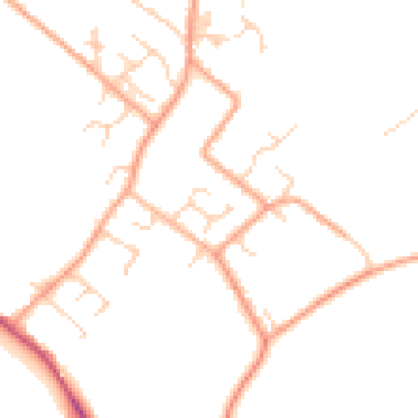 Daytime road noise heatmap for LU6 2HL