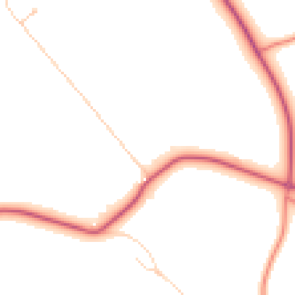 Daytime road noise heatmap for LU6 2LN
