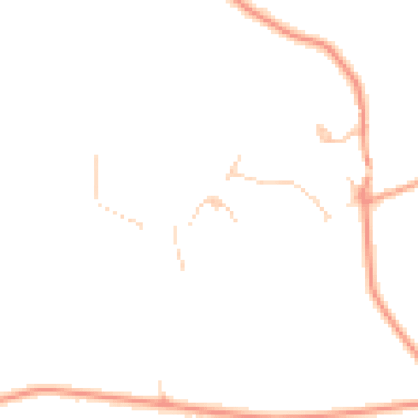 Daytime road noise heatmap for LU6 2QE