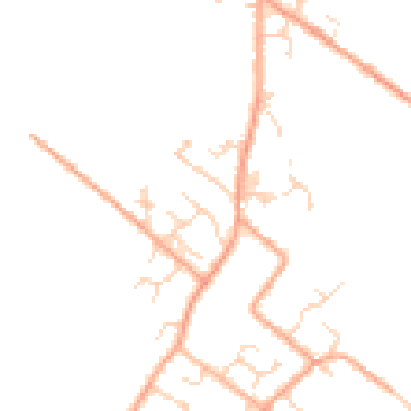 Daytime road noise heatmap for LU6 2RD