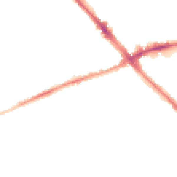 Night-time road noise heatmap for LU6 3AE