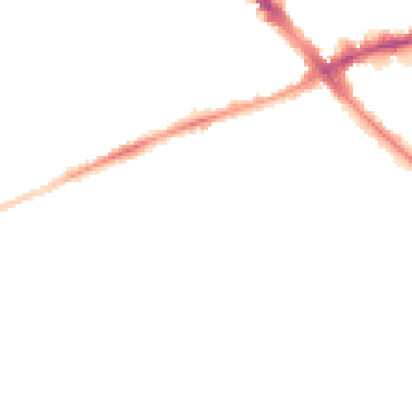 Night-time road noise heatmap for LU6 3AQ