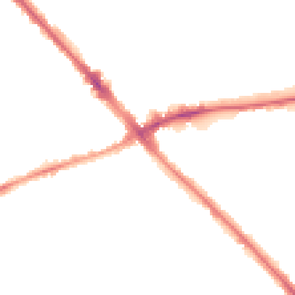 Night-time road noise heatmap for LU6 3HA