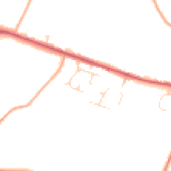 Daytime road noise heatmap for LU6 3RP