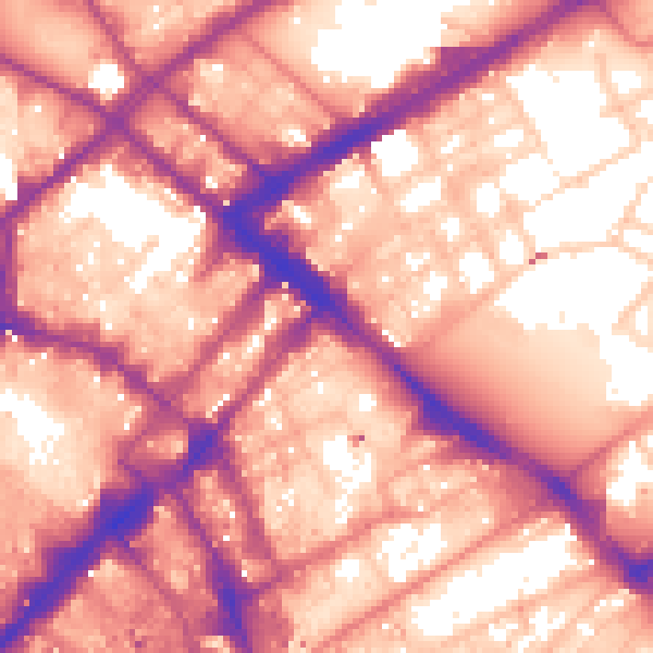Daytime road noise heatmap for M1 1AL