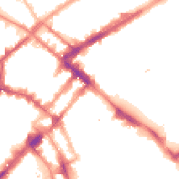 Night-time road noise heatmap for M1 1AL