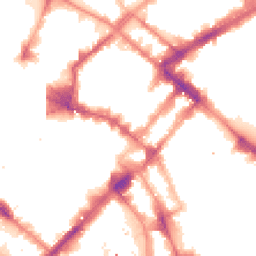 Night-time road noise heatmap for M1 1BA