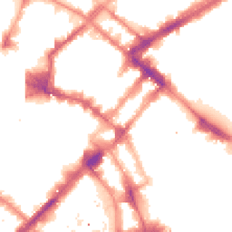 Night-time road noise heatmap for M1 1DU