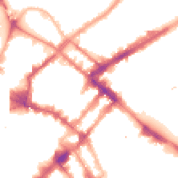 Night-time road noise heatmap for M1 1EJ
