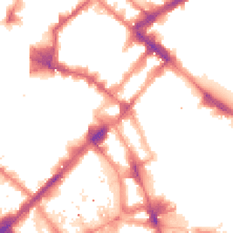 Night-time road noise heatmap for M1 1HF