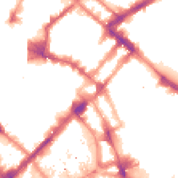 Night-time road noise heatmap for M1 1HP