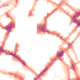 Night-time road noise heatmap for M1 1PB