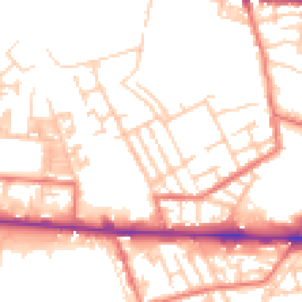 Daytime road noise heatmap for M11 1AR
