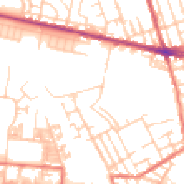 Daytime road noise heatmap for M11 1BR