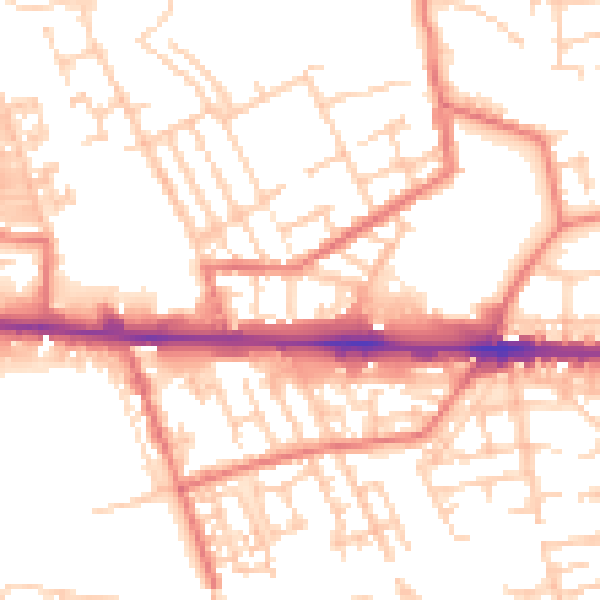 Daytime road noise heatmap for M11 1FN