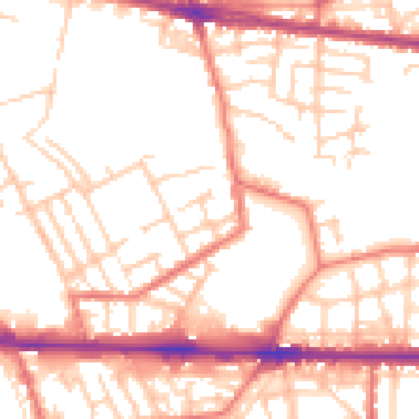 Daytime road noise heatmap for M11 1GE