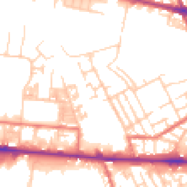 Daytime road noise heatmap for M11 1GF