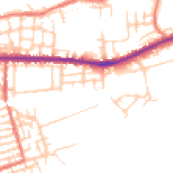 Daytime road noise heatmap for M11 1GW