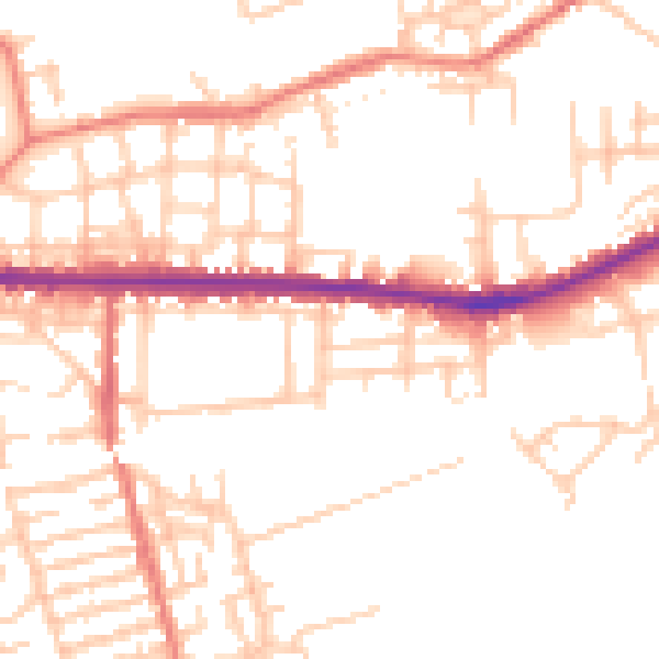 Daytime road noise heatmap for M11 1GX