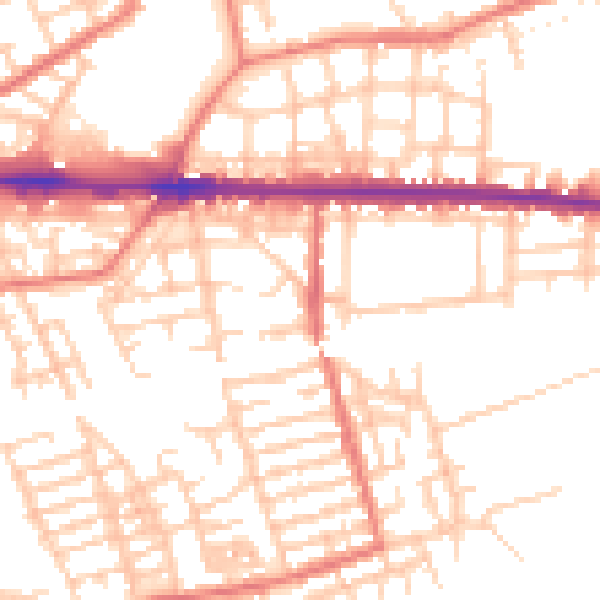 Daytime road noise heatmap for M11 1LP
