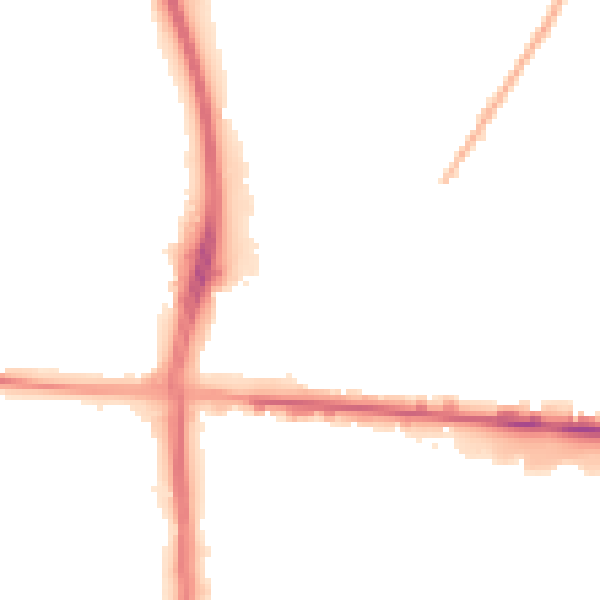 Night-time road noise heatmap for M11 2AJ
