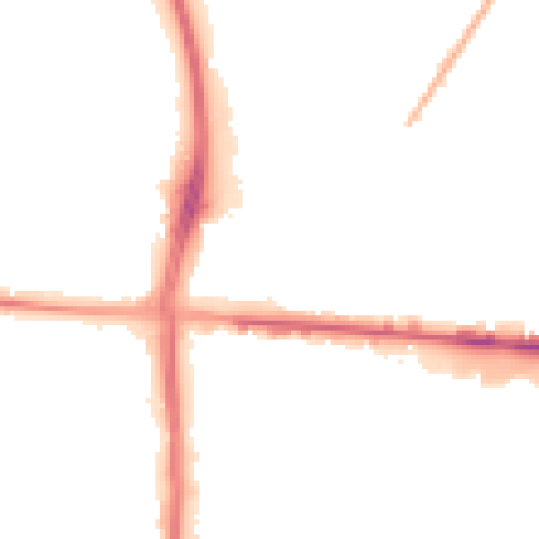 Night-time road noise heatmap for M11 2BF