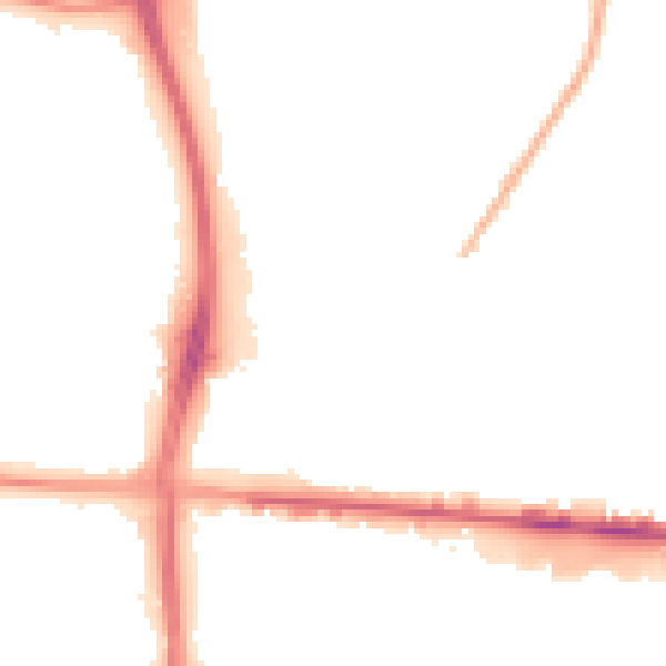 Night-time road noise heatmap for M11 2BX