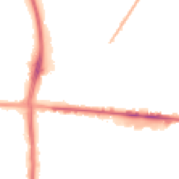 Night-time road noise heatmap for M11 2EG