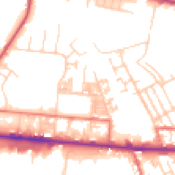 Daytime road noise heatmap for M11 2GL