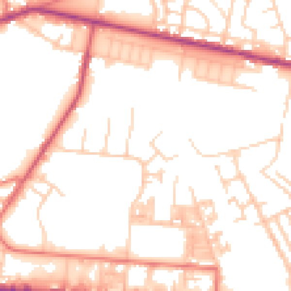 Daytime road noise heatmap for M11 2HP