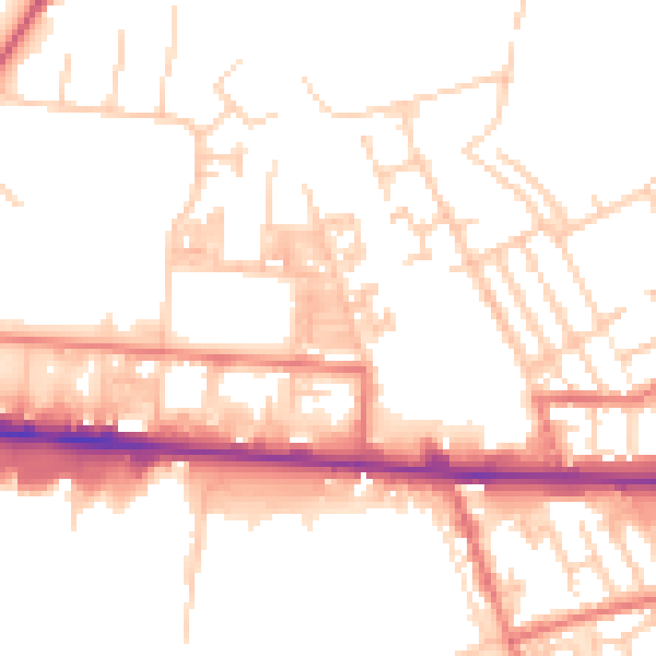 Daytime road noise heatmap for M11 2PG