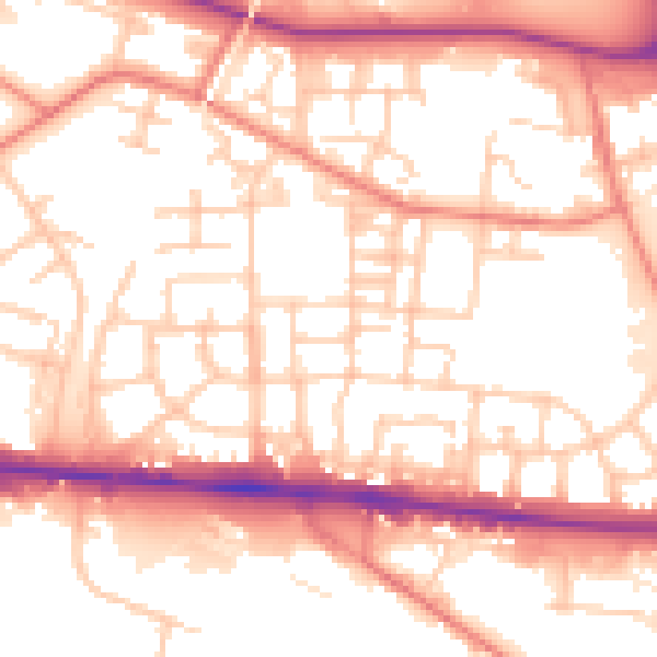 Daytime road noise heatmap for M11 3DT
