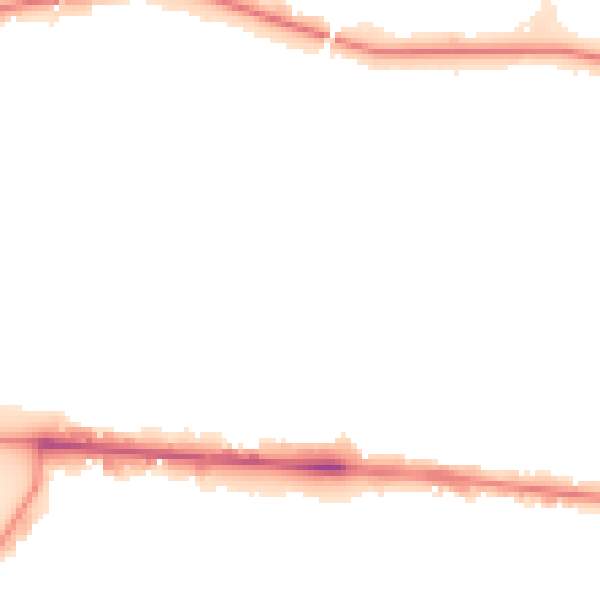 Night-time road noise heatmap for M11 3NW