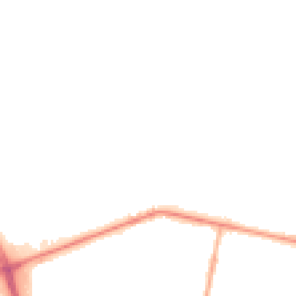 Night-time road noise heatmap for M11 4EW