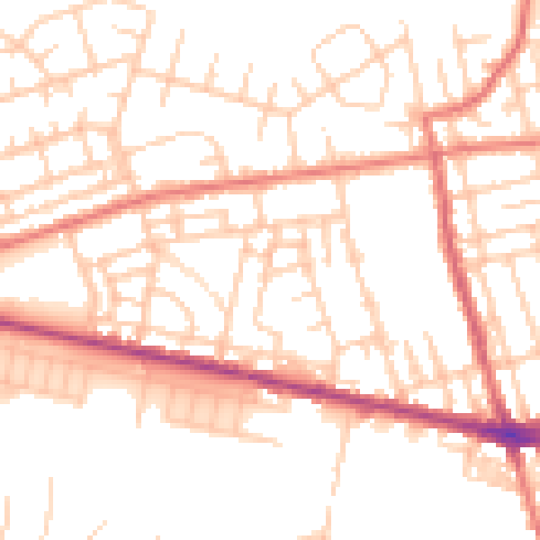 Daytime road noise heatmap for M11 4GA
