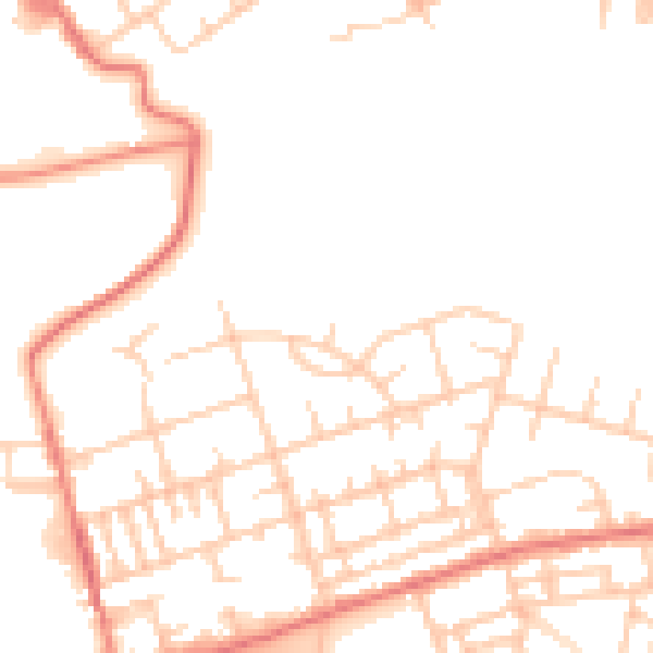Daytime road noise heatmap for M11 4HZ