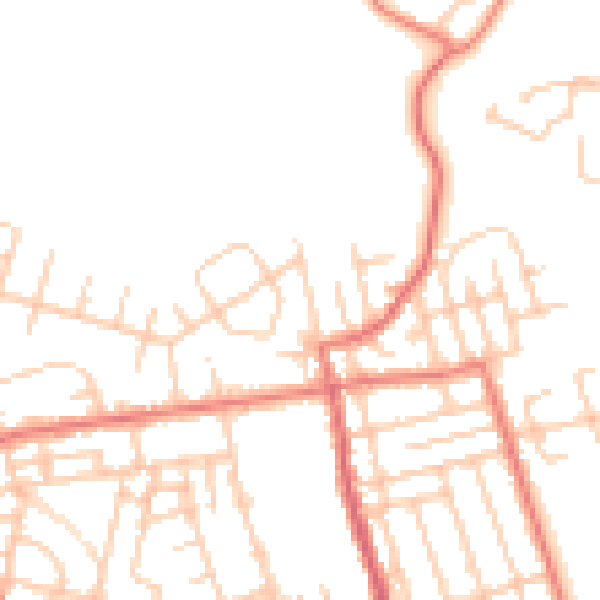 Daytime road noise heatmap for M11 4LW