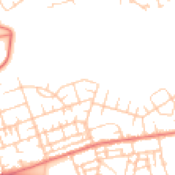 Daytime road noise heatmap for M11 4NS