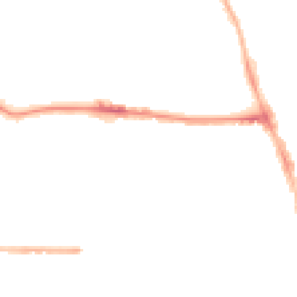Night-time road noise heatmap for M14 4DH
