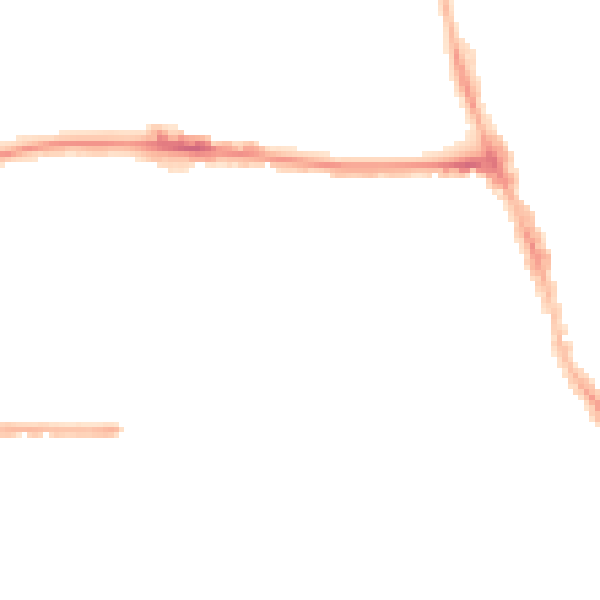 Night-time road noise heatmap for M14 4DX
