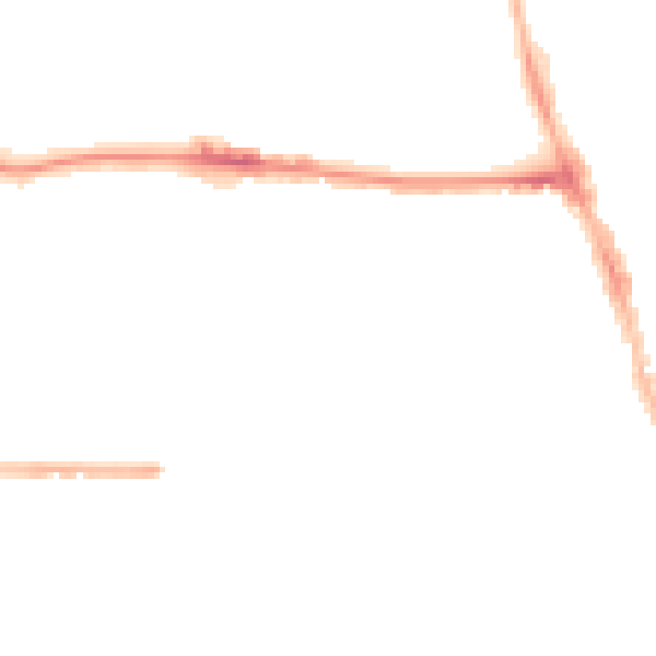Night-time road noise heatmap for M14 4DY