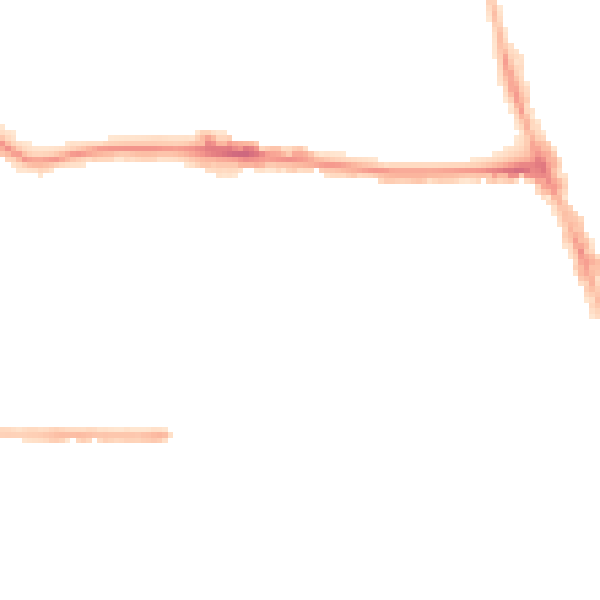 Night-time road noise heatmap for M14 4DZ