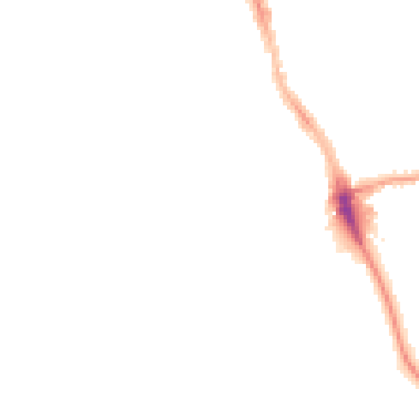 Night-time road noise heatmap for M14 5NL