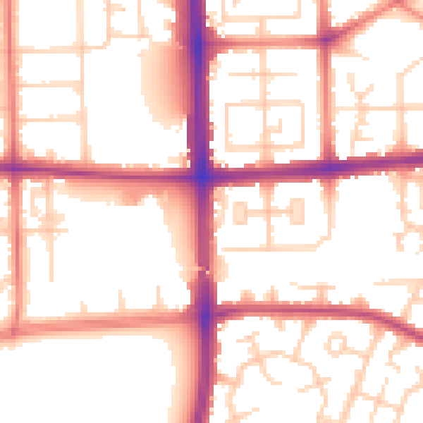 Daytime road noise heatmap for M14 7FS