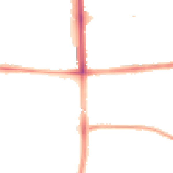 Night-time road noise heatmap for M14 7FS