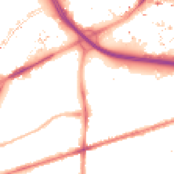 Night-time road noise heatmap for M15 5AH